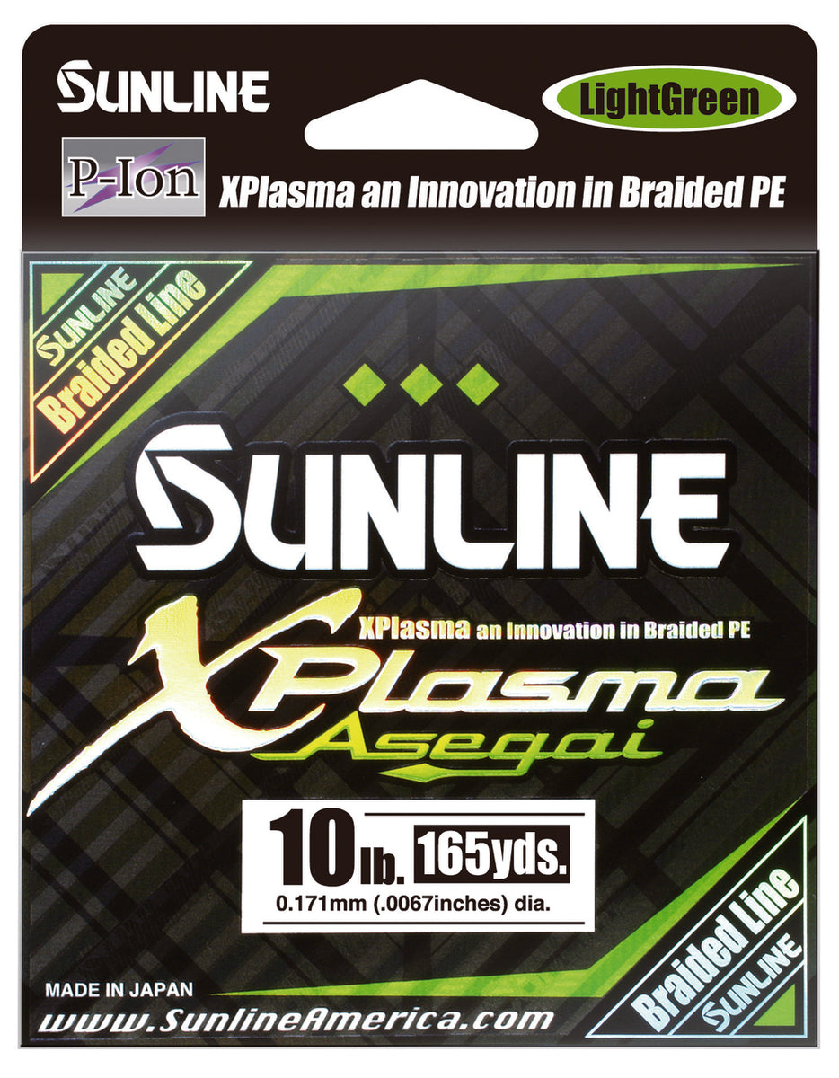 gamma braided fishing line Xplasma Asegai Braid 50 lb / 330 yd / Dark Green