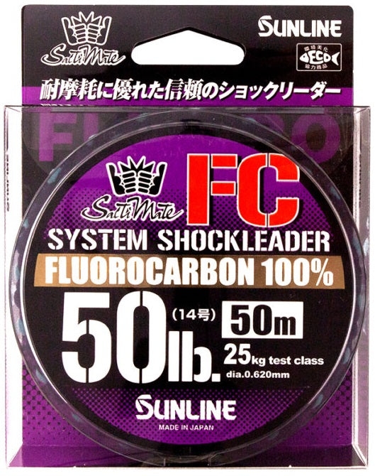 Sunline Saltimate System Shock Leader FC. 100% Fluorocarbon 20lb