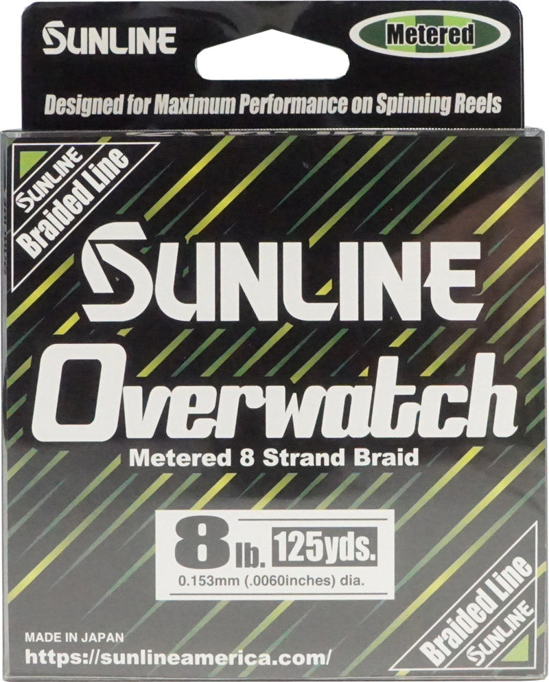 Sunline Overwatch Chart Metered Braid 18lb 125yd