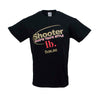 Shooter design on a black cotton short sleeve T-Shirt