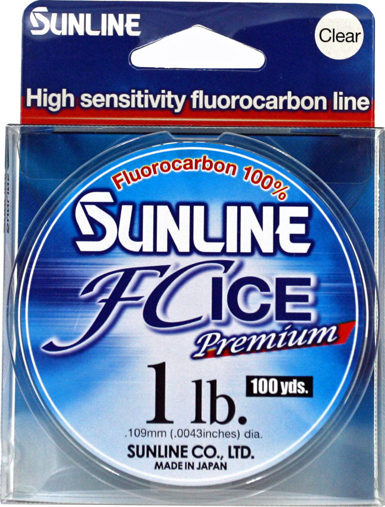 Sunline FC Premium Ice Fluorocarbon Line 1 lb.; Clear