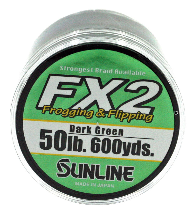 sunline braided fishing line Sunline FX2 Braid Dark Green 60 pound