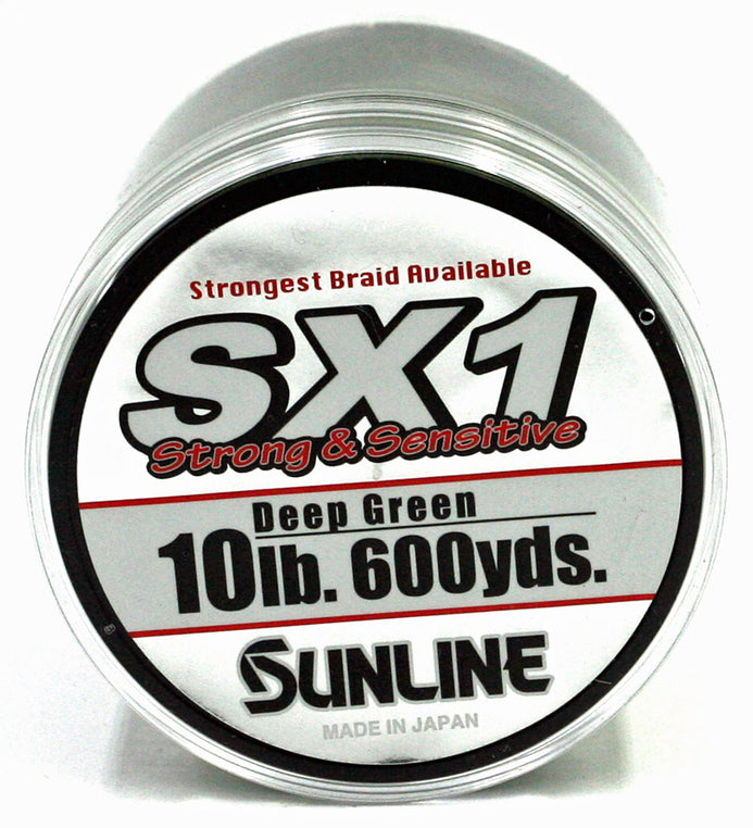 Sunline 63041748 SX1 Braided Fishing Line (Dark Green, 30 lb Test